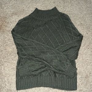 Olive green high neck sweater